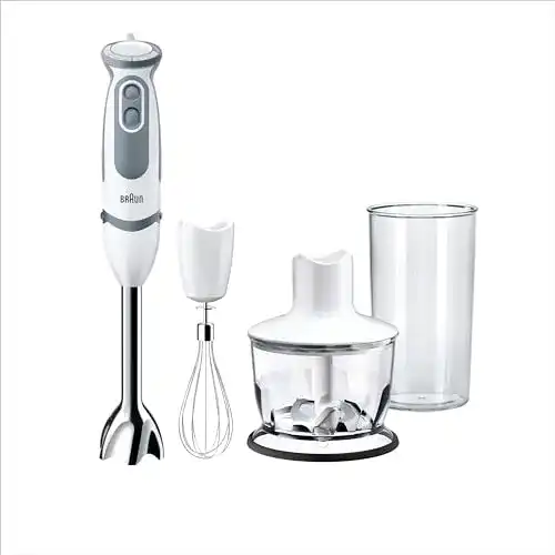 Stabmixer Braun MQ 5235WH mit Edelstahl Mixfuß und Zubehör