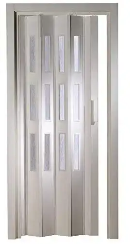 Falttür aus Kunststoff Modenplast Luciana mit 3 Fenstern 88,5×202 cm