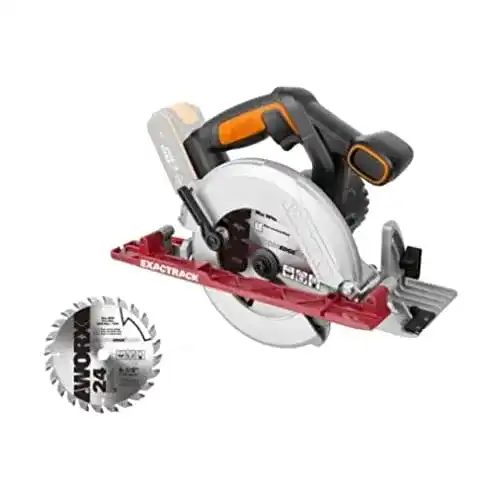 Worx WX530.9 Akku-Handkreissäge 20V mit Absaug-Adapter