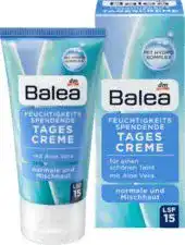 Balea feuchtigkeitsspendende Tagescreme für optimale Hautpflege