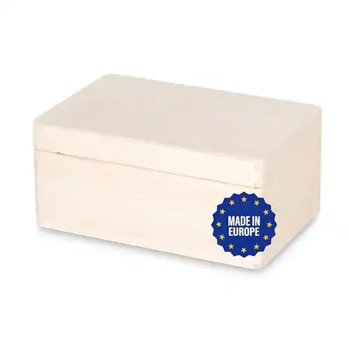 Holzkiste Pinus mit Deckel, 30x20x13,5 cm Aufbewahrungsbox aus Holz