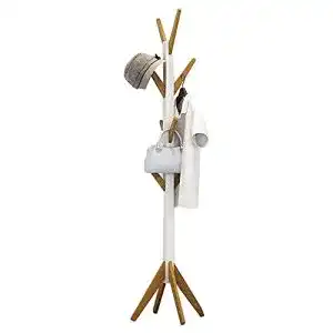 Garderobenständer aus Holz mit 8 Haken und 178 cm Höhe