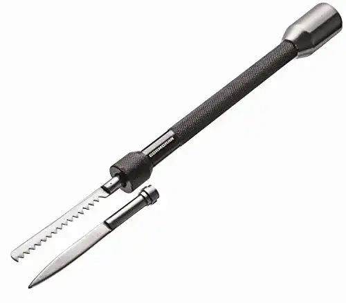 Fischtöter Cormoran mit Messer und Schupper