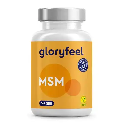MSM Kapseln mit 1600 mg Methylsulfonylmethan – 365 vegane Kapseln