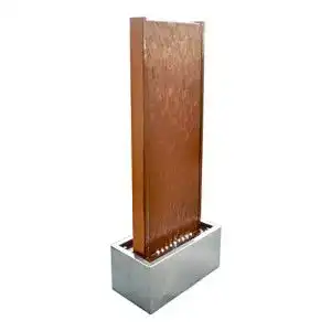 Wasserwand Köhko 97 cm aus Corten- und Edelstahl mit LED-Beleuchtung