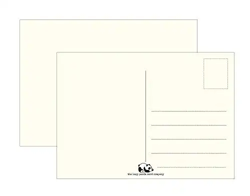 Blanko-Postkarten von The Lazy Panda Card Company – 50 Stück