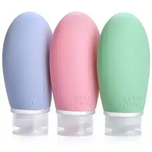 Reiseflaschen aus Silikon 100ml – Set mit 3 nachfüllbaren Flaschen