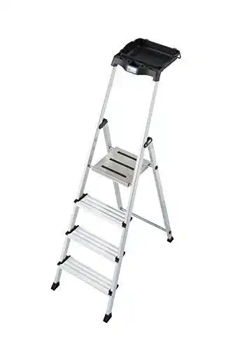 Krause Stehleiter Secury mit Multigrip System und 4 Stufen
