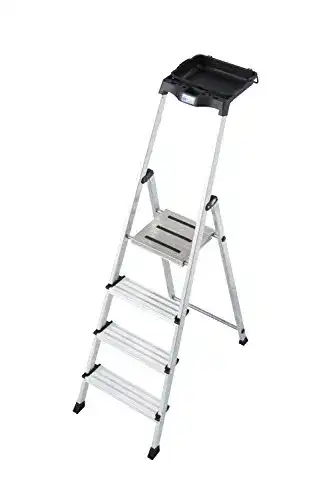 Krause Stehleiter Secury mit Multigrip System und 4 Stufen