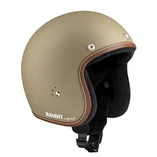 Bandit Jet Premium Jethelm in Mattbeige für Motorräder