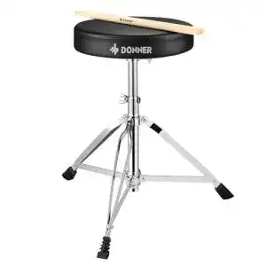 Schlagzeughocker Donner mit verstellbarer Höhe und Ahorn Holz Drumsticks