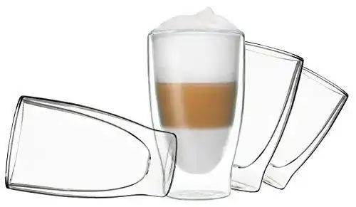 Doppelwandige Latte Macchiato Gläser DUOS Set mit 4x 400ml