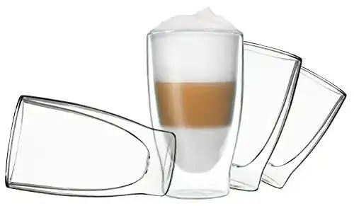 Doppelwandige Latte Macchiato Gläser DUOS Set mit 4x 400ml