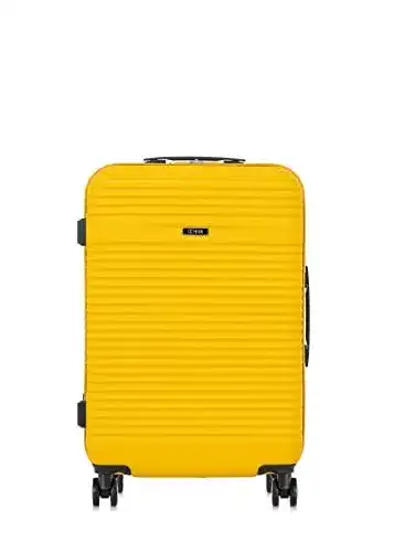 Ochnik Koffer 65 cm Hartschalenkoffer mit 4 Rädern in Gelb