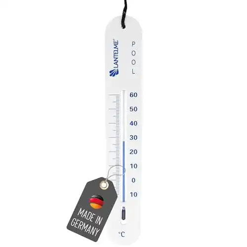 Poolthermometer Lantelme sinkend mit Schnur für Schwimmbad und Teich