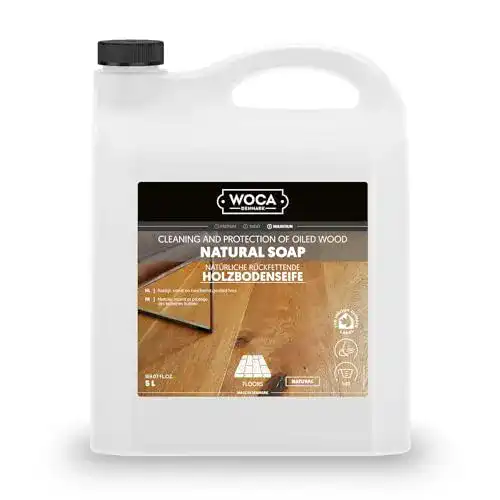 Woca 511050A Parkettreiniger Holzbodenseife, 5 Liter