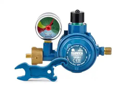 Gasdruckregler mit Manometer Rotarex 2-stufiger Niederdruckregler 50 mbar