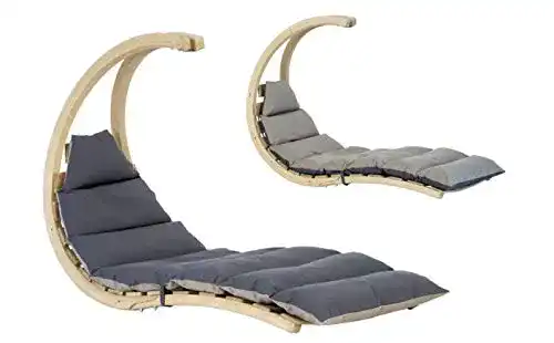 Schwebeliege Amazonas Swing Lounger Anthracite aus FSC Fichtenholz