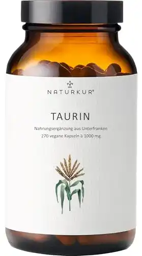 Taurin Naturkur 900 mg, 240 vegane Kapseln im Apothekerglas