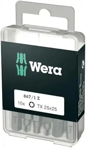 Wera Bit-Sortiment 867/1 TX 25 DIY mit 10 Bits für TORX PLUS