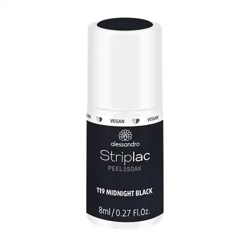 Schwarzer UV-Nagellack von alessandro Striplac