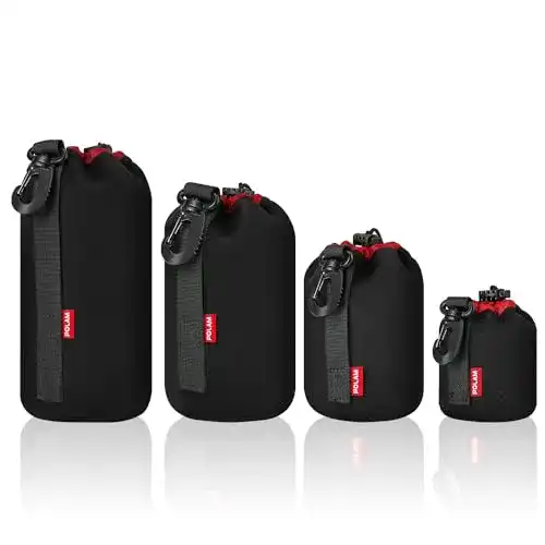 Objektivtasche POLAM-FOTO Set aus Neopren für Kameraobjektive