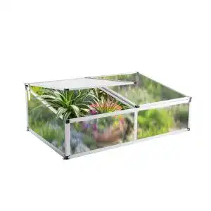Mini-Gewächshaus aus Aluminium 118x77x40 cm für Gartenpflanzen