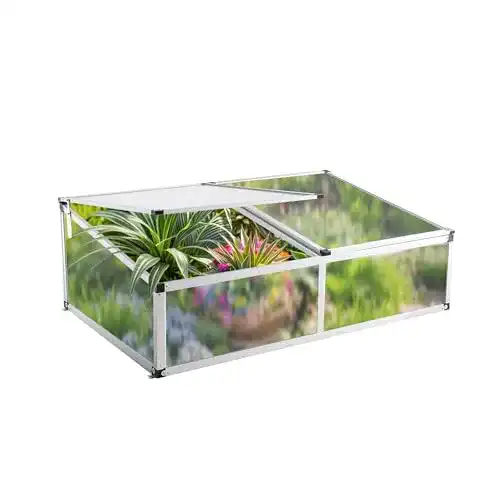 Mini-Gewächshaus aus Aluminium 118x77x40 cm für Gartenpflanzen
