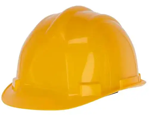 Bauhelm Kerbl 34501 aus Polyethylen mit 6-Punkt-Aufhängung in Gelb