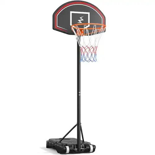 Basketballkorb Yoleo Outdoor für Kinder, höhenverstellbar 160-210 cm