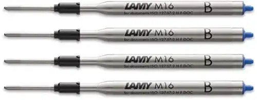 Kugelschreibermine Lamy Großraum M16, blau, Strichbreite B, 4er Set