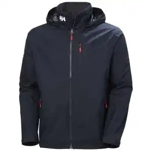 Segeljacke für Herren von Helly Hansen Crew Hooded Jacke in Marineblau, 3XL