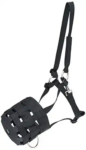 Fressbremse für Pferde Kerbl 321626 Maulkorb aus Nylon, schwarz, COB