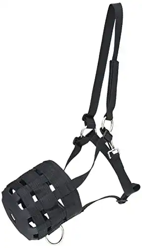 Fressbremse für Pferde Kerbl 321626 Maulkorb aus Nylon, schwarz, COB