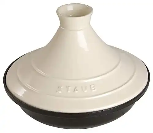Tajine Staub mit Gusseisensockel und keramischem Deckel 28 cm