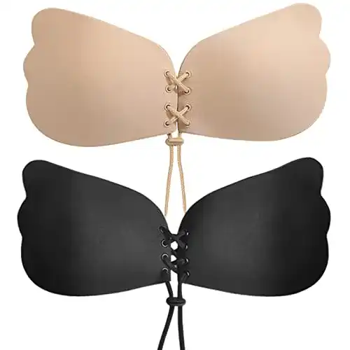 Klebe-BH MELLIEX 2 Stück Klebe BH, Trägerlos Push Up BH