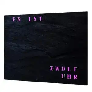 Wortuhr Build-Yours WordClock Jupiter in Schieferoptik mit LED-Anzeige
