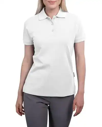 Poloshirt Damen HRM Heavy Polo in Weiß, Größe 2XL