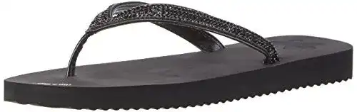 Flip-Flops Damen Flip Flop Glam Zehentrenner in Schwarz