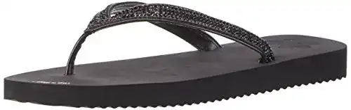 Flip-Flops Damen Flip Flop Glam Zehentrenner in Schwarz