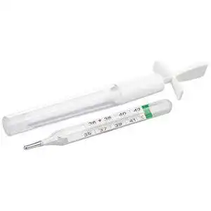Fieberthermometer analog Ca-Mi T-FLAP ohne Quecksilber mit Hülle