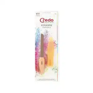 Keramik-Nagelfeile Credo Apricot mit 3 verschiedenen Feilflächen