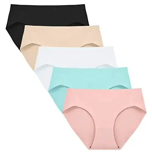 Nahtlose Slips FallSweet Seamless Damen Unterwäsche High Cut 5er Pack