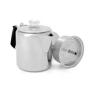 GSI Outdoors Glacier Perkolator aus Edelstahl für frischen Kaffee