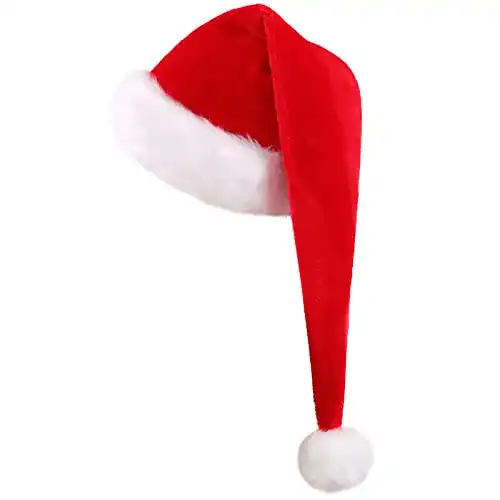Weihnachtsmütze Konvinit lange Nikolausmütze für Erwachsene in Rot
