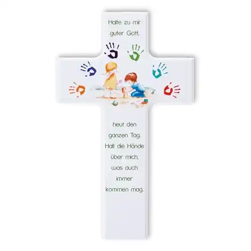 Holzkreuz Fritz Cox für Kinder Gott beschütze mich