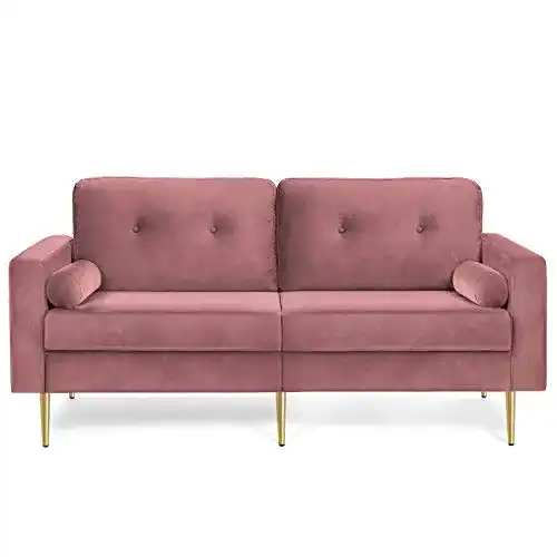 Sofa VASAGLE LCS001P01 3-Sitzer mit Samtbezug für Wohnräume