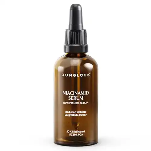 Junglück Niacinamide Serum mit 10% Niacinamid und 1% Zink für Hautpflege