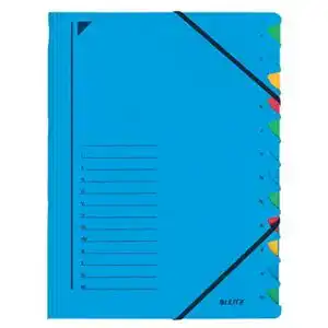 Sammelmappe Leitz 39120335 Ordnungsmappe A4 mit 12 Fächern in blau