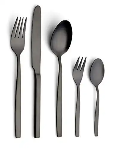 Schwarzes Besteck ECHTWERK EW-BS-3055S Tafelbesteck Positano-Black